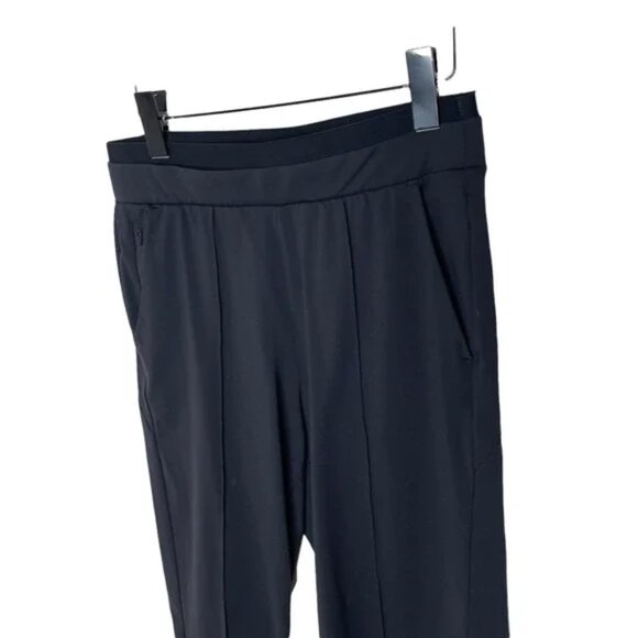ATHLETA Venice Mid Rise Zip Pocket Stretch Tapered Pintuck Pants Black, Small - Picture 5 of 10